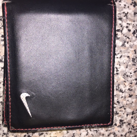 Nike black and orange wallet